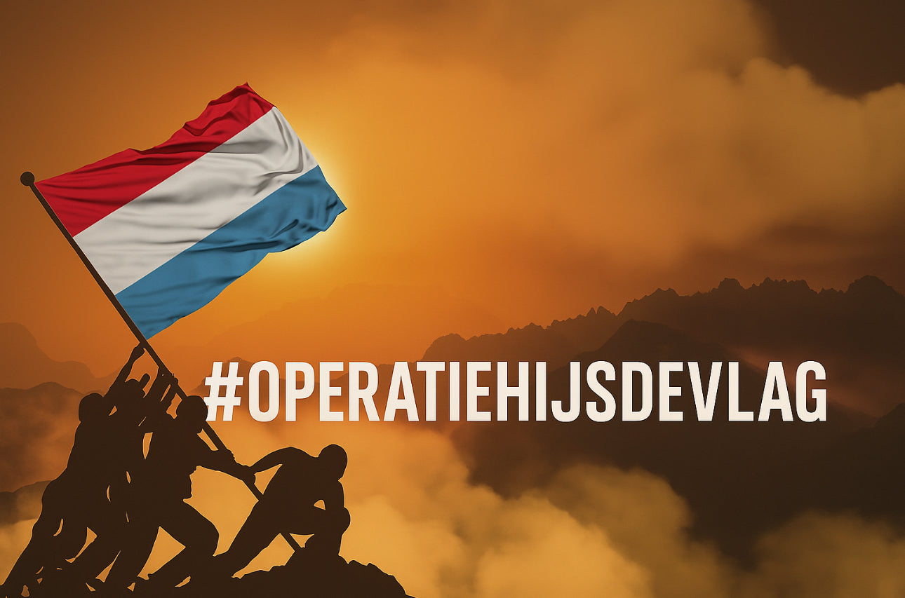 Sticker #OperatieHijsDeVlag – Vlag Hijsen – 25 stuks