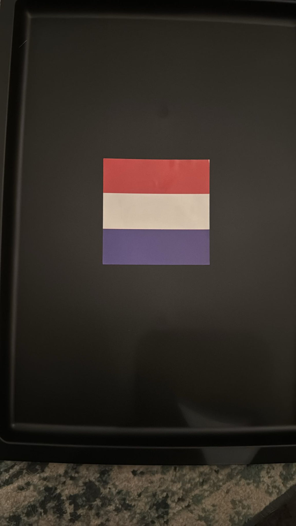 Sticker rood wit blauw