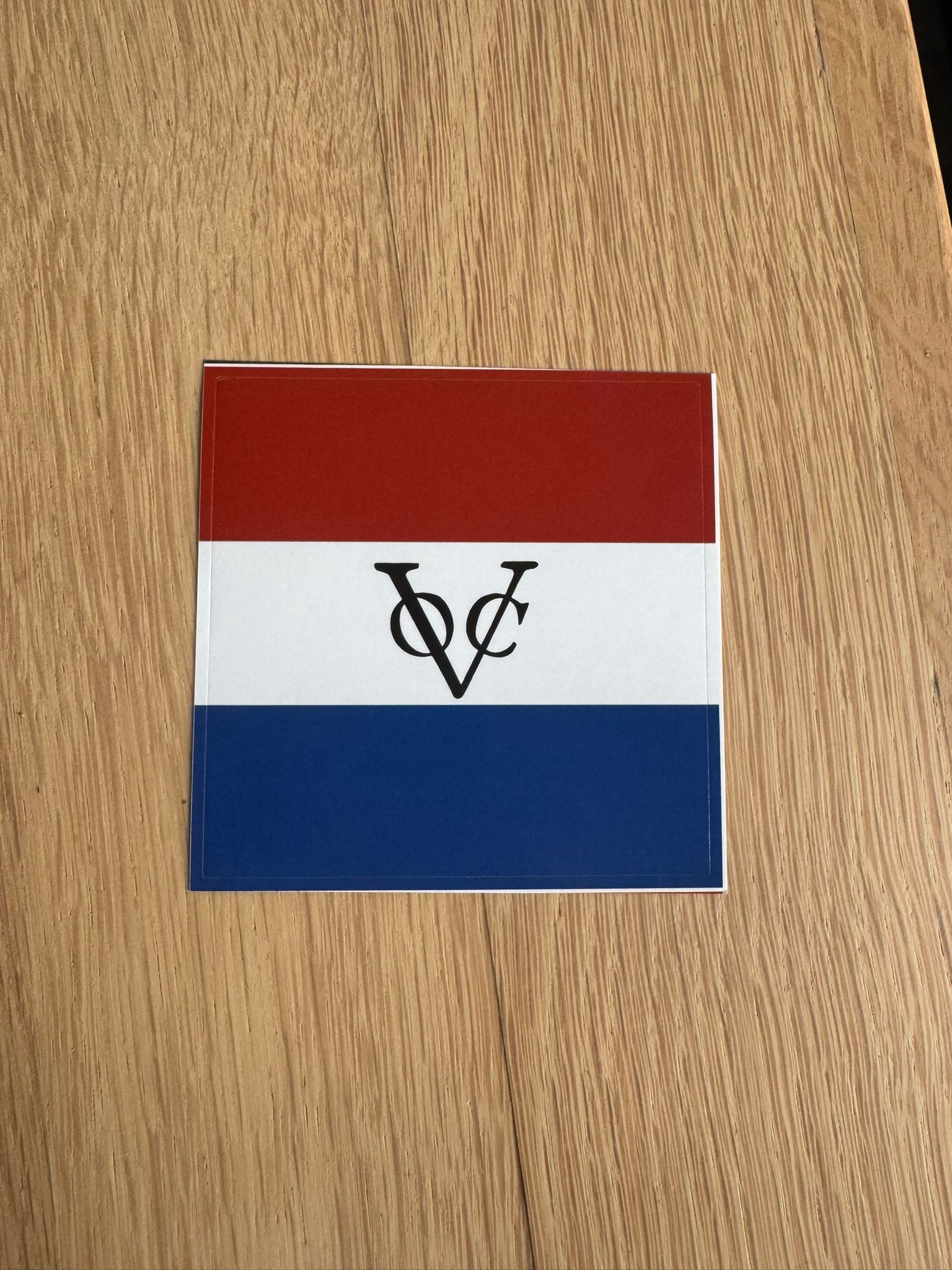 Sticker VOC rood-wit-blauw