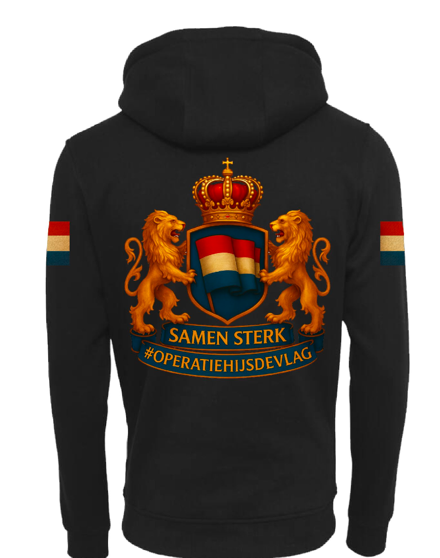 Hoodie - Samen sterk #Operatiehijsdevlag